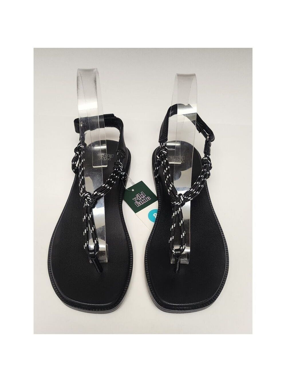 Wild Fable Women's Black Carson Rope Hiker Flat Sandal Shoes Size US 8 - Picture 2 of 6